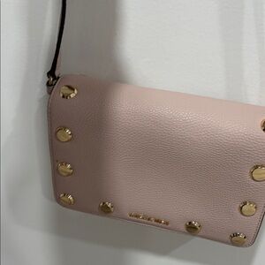 Michael Kors Blush Crossbody Bag with Gold Accents